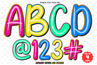 Vibrant Neon Fonts for Creative Design Projects