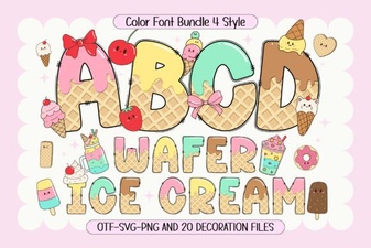Wafer Ice Cream Font Design Projects & Ideas