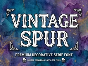 Craft Vintage Spurs with Our Classic Display Font