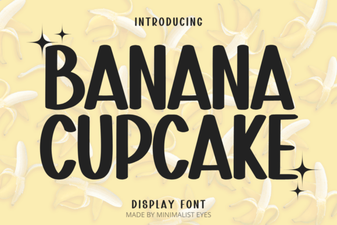 Free Banana Cupcake Fonts for Creative Designers