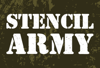 Stencil Army Font for Creative Diy Projects